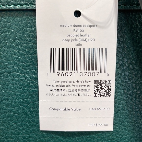 Kate Spade Leila Dome Backpack 
COLOR:
Deep Jade
NWT - Picture 14 of 16